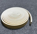 Ikkuna- ovitiiviste D-profiili, valkoinen,  9mm*4mm, 6m