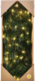 Havuköynnös tuuhea valoilla 180 cm, 50 LED, paristokäyttöinen