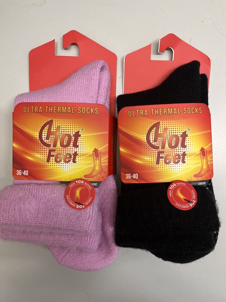 HOT FEET THERMO pehmosukka 36-40, non-slip pohja