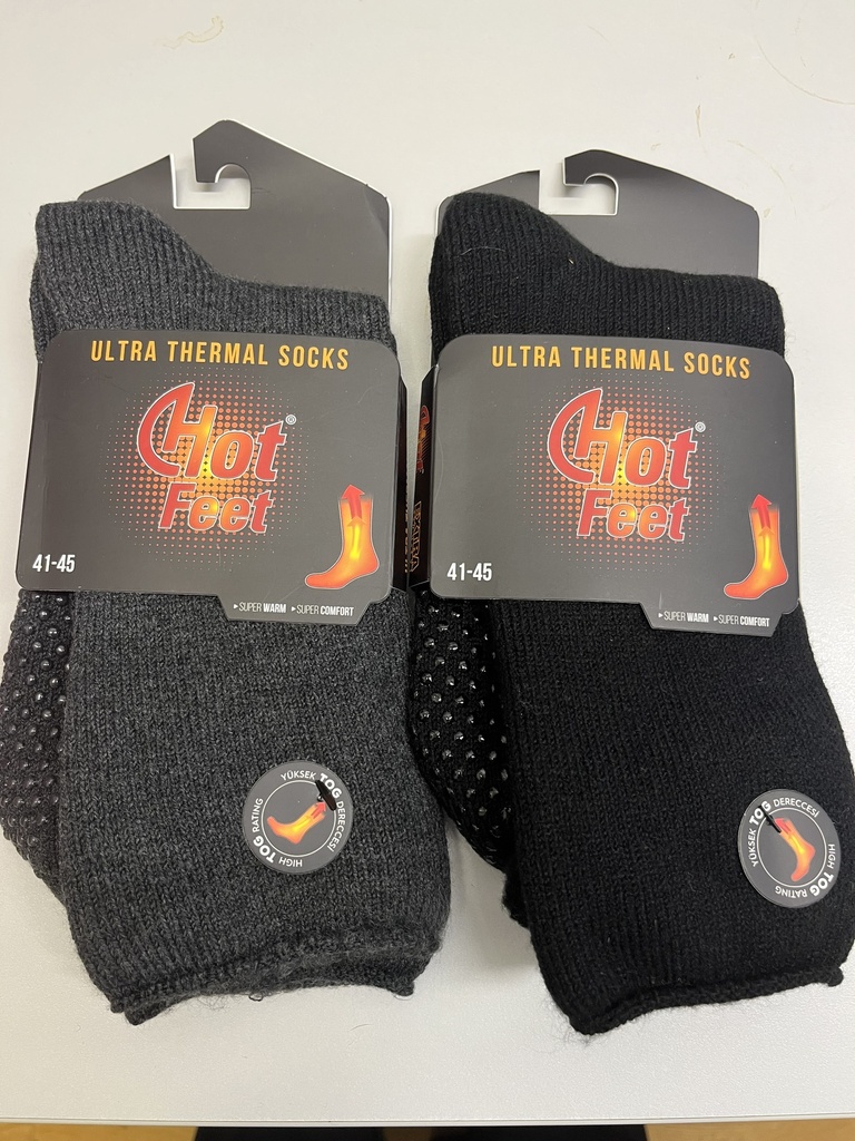 UUTUUS! HOT FEET THERMO pehmosukka 41-45, non-slip pohja