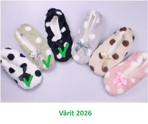 Kotitossut pallokuvio, one size 36-40