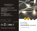 Jääkristalli Ulkovalosarja 240 Led, extra lämmin valkoinen