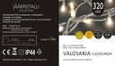 Jääkristalli Ulkovalosarja 320 Led, extra lämmin valkoinen