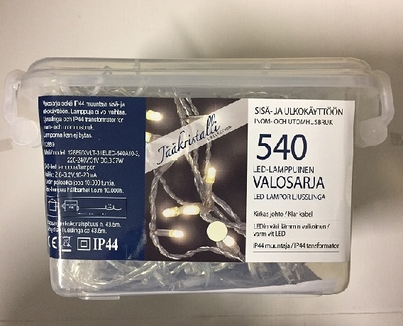 Jääkristalli Ulkovalosarja 540 Led, valkoinen