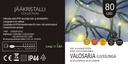 Jääkristalli Ulkovalosarja 80 Led, extra lämmin valkoinen