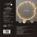 Led-valokranssi 35 cm 30 Led, lämmin valkoinen, paristokäyttöinen