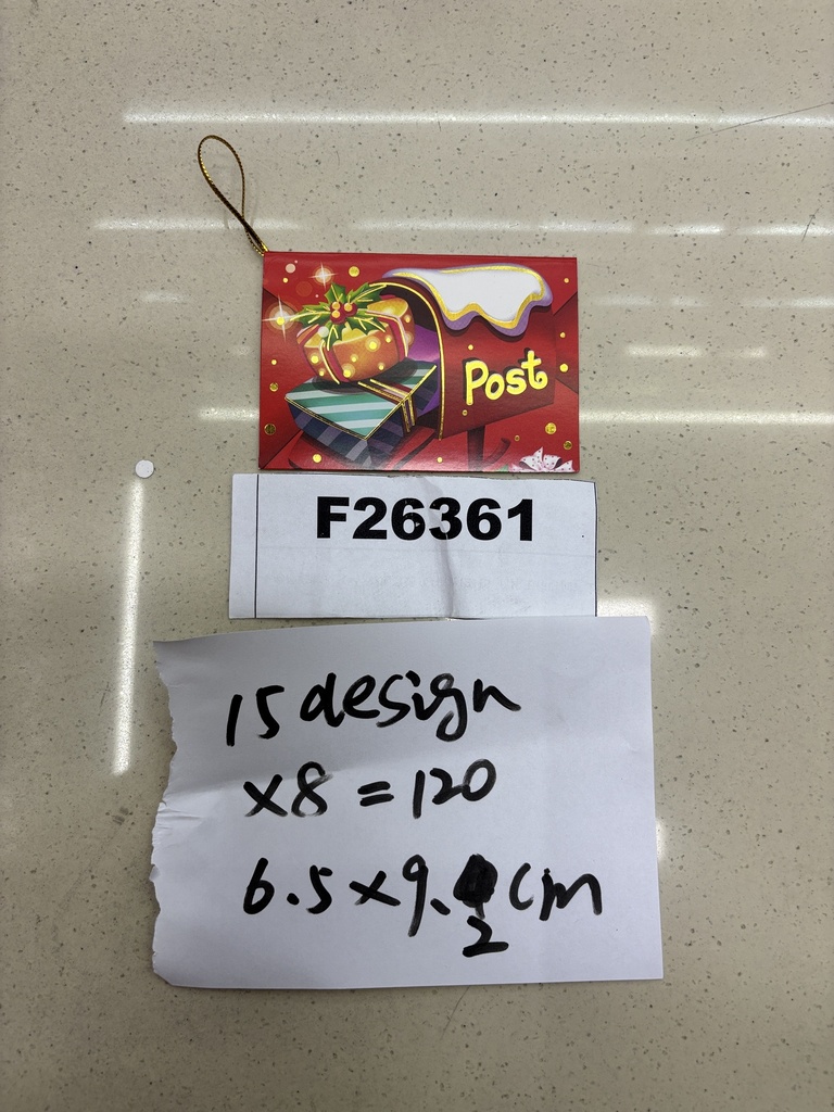 Pakettikortti joulu, lajitelma 120 kpl