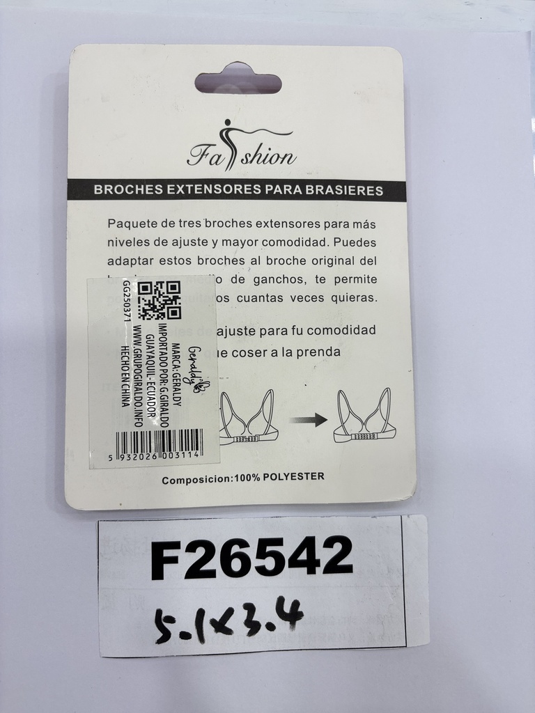 Rintaliivien jatkopalat 3,4x5,1cm, 3 kpl/pkt
