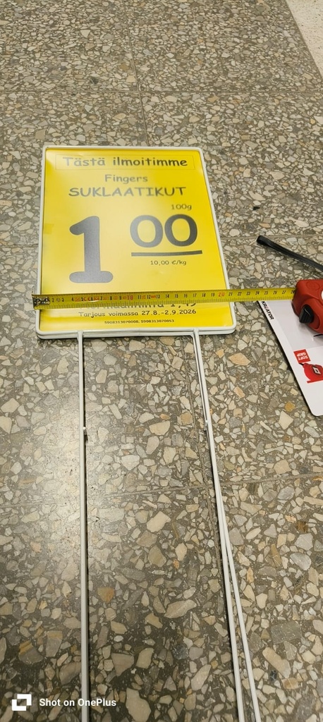 Hintanäyttö 40x40x80 tai muihin vastaaviin koreihin. UUSI!
