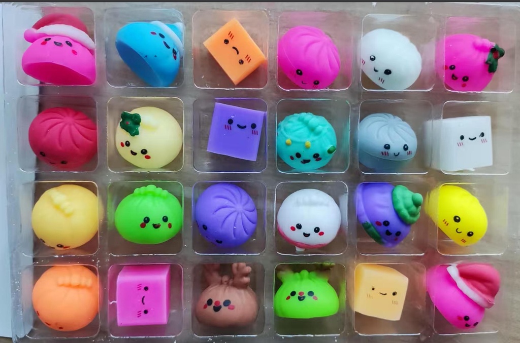 Joulukalenteri Squishy dumblings 3,5cm, 24-os.