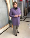 Naisten ribbineulos pusero LILA, pidempi malli, S/M ja L/XL -lajitelma