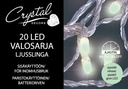 Pastelliväri -lajitelma, paristokäyttöinen Led sisävalosarja 20L Led