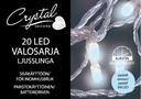 Pastelliväri -lajitelma, paristokäyttöinen Led sisävalosarja 20L Led