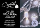 Pastelliväri -lajitelma, paristokäyttöinen Led sisävalosarja 20L Led