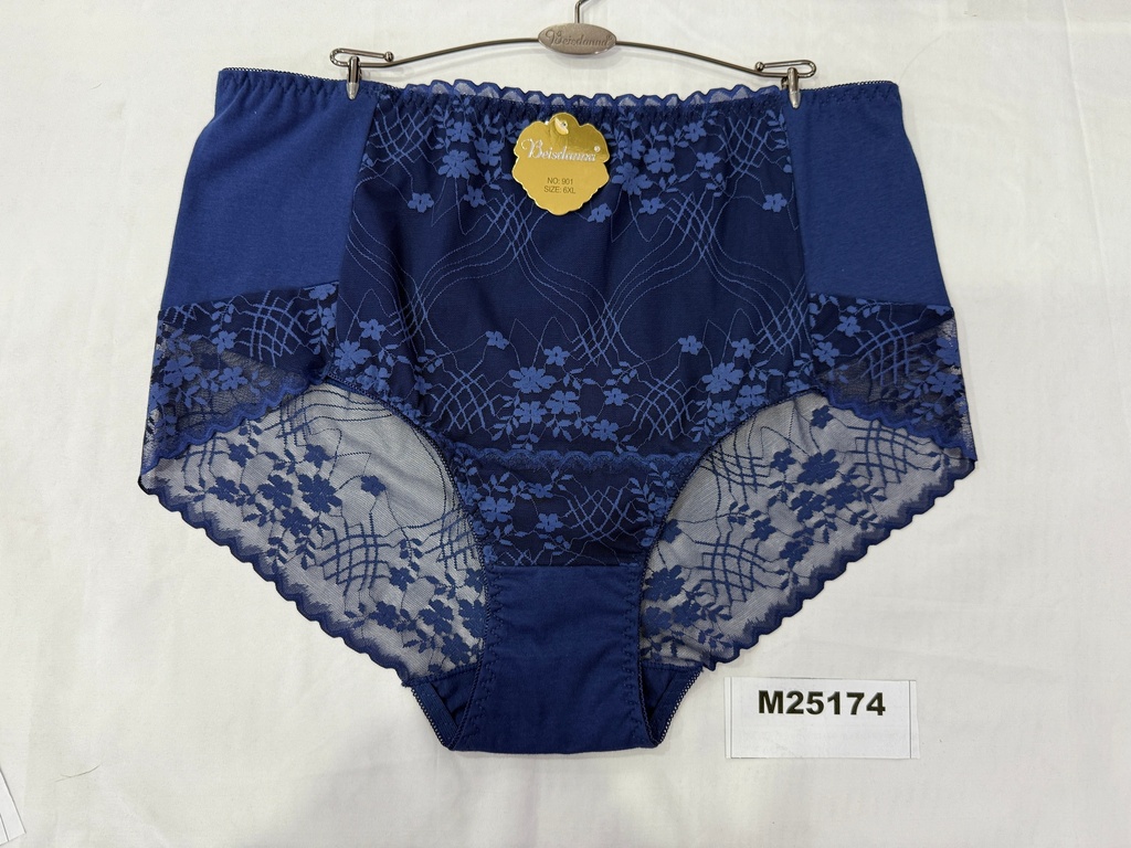 Naisten alushousut, puuvilla, 3-kokolajitelma, isommat koot  L-2XL, värilajitelma