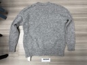 Naisten helmikoristeinen neulepusero, harmaa, kokolajitelma S/M ja L/XL