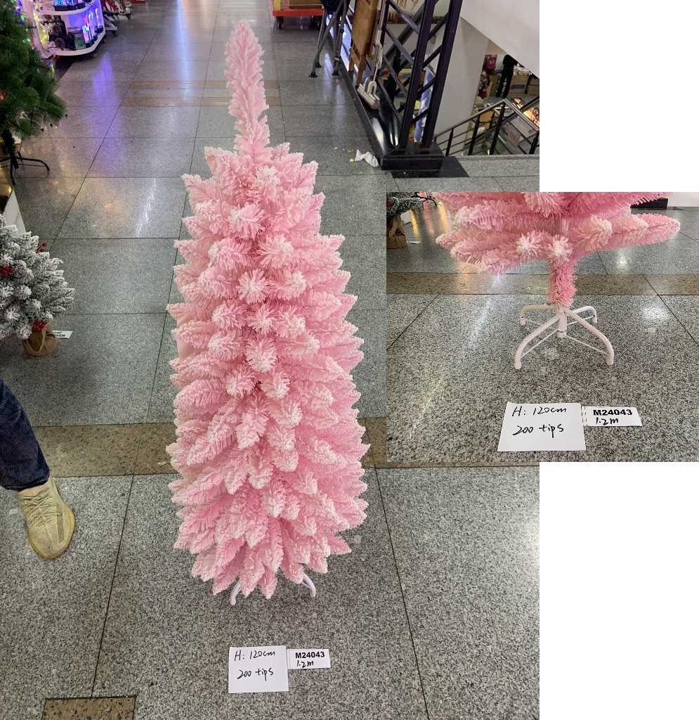 Joulukuusi SLIM, 120 cm, PINKKI, 200 tips