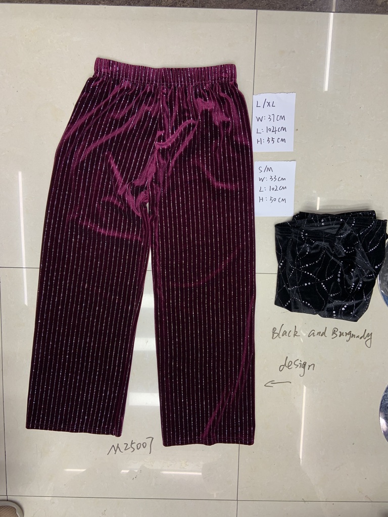 peruuntuu -- Naisten juhlahousut 'Raita', BURGUNDY, kokolajitelma S/M ja L/XL