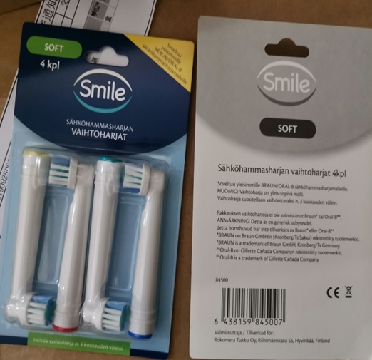 Sähköhammasharjan vaihtoharjat SOFT 4kpl/blister pakkaus