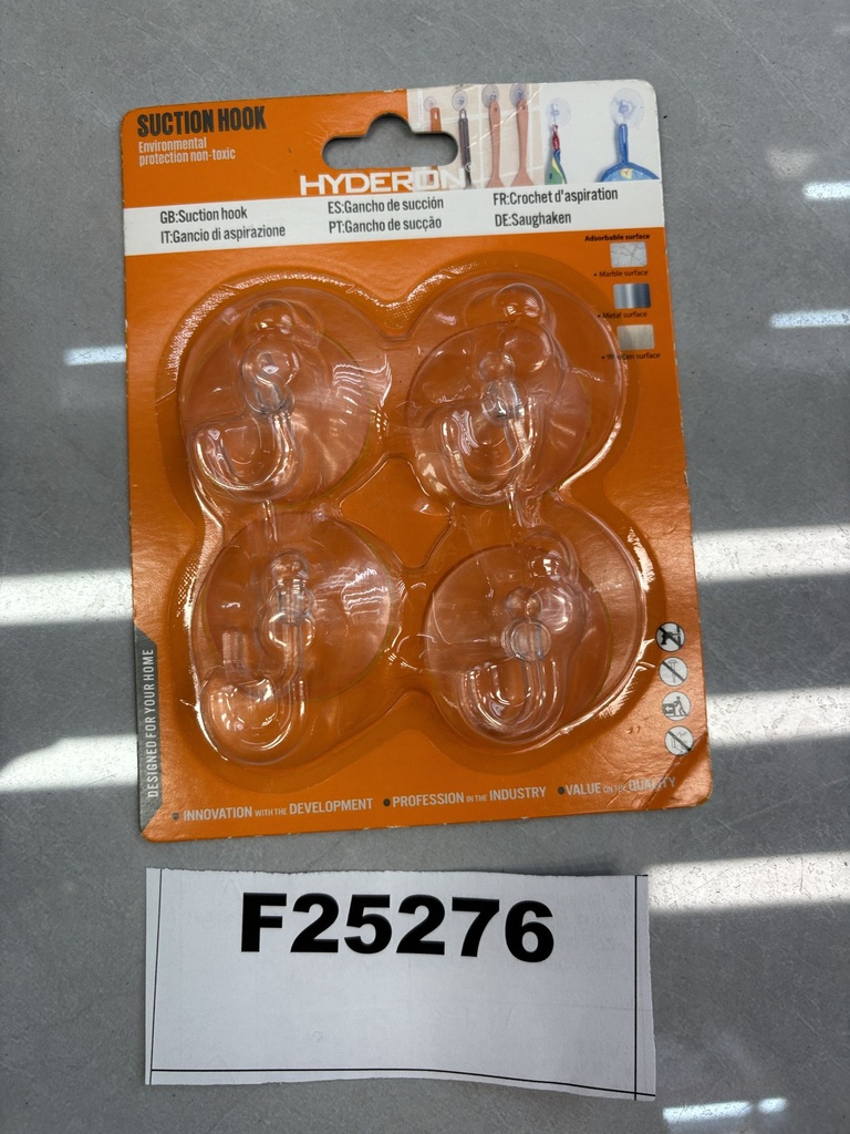 Imukuppikoukku 4kpl,  PVC, koko 40mm