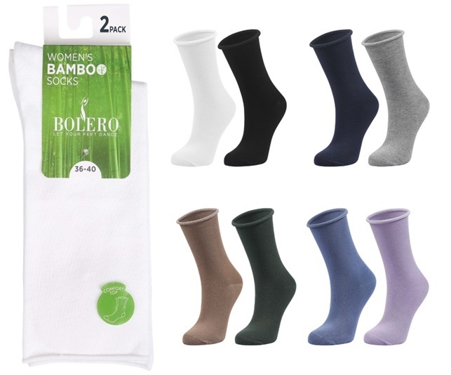 UUSI ISO KOKO! Premium BAMBU ROLL TOP nilkkasukka 46-48, kiristämätön