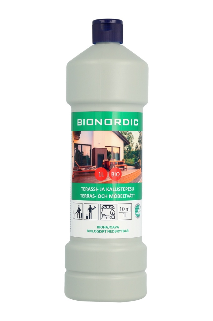 BIONORDIC Terassi- ja kalustepesuaine 1L ME 10 kpl