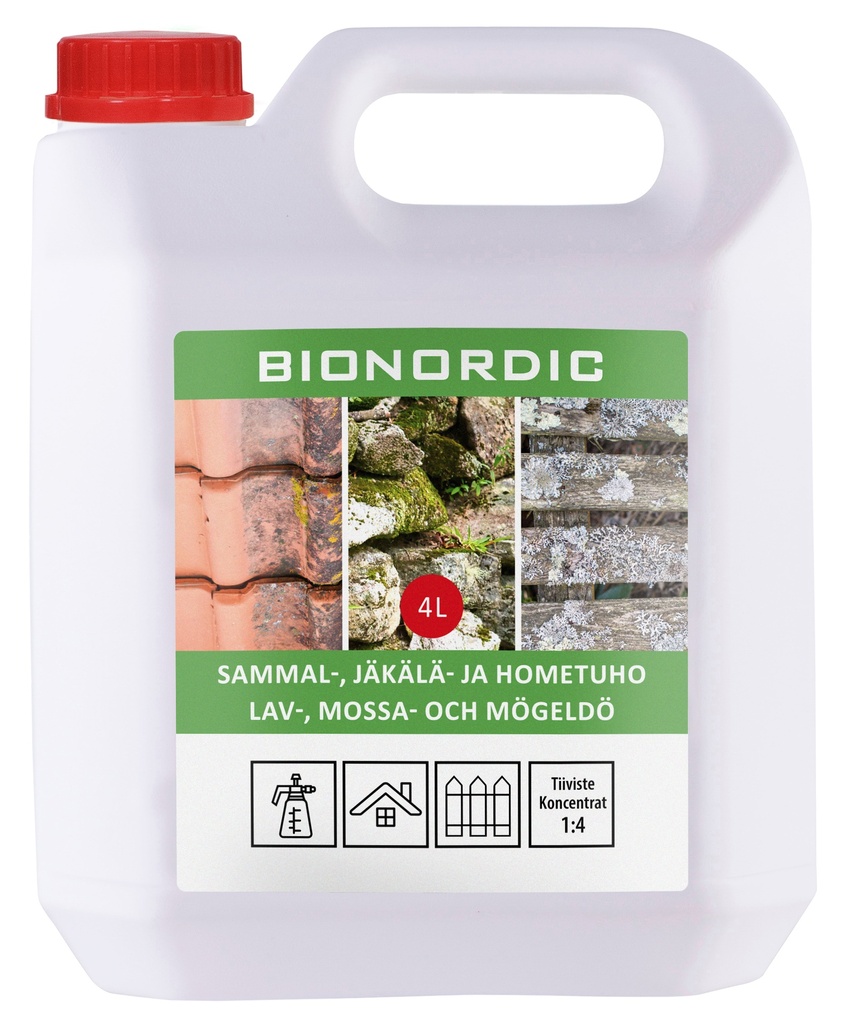 BIONORDIC Sammal-, jäkälä-, hometuho. 4L ME 3 kpl
