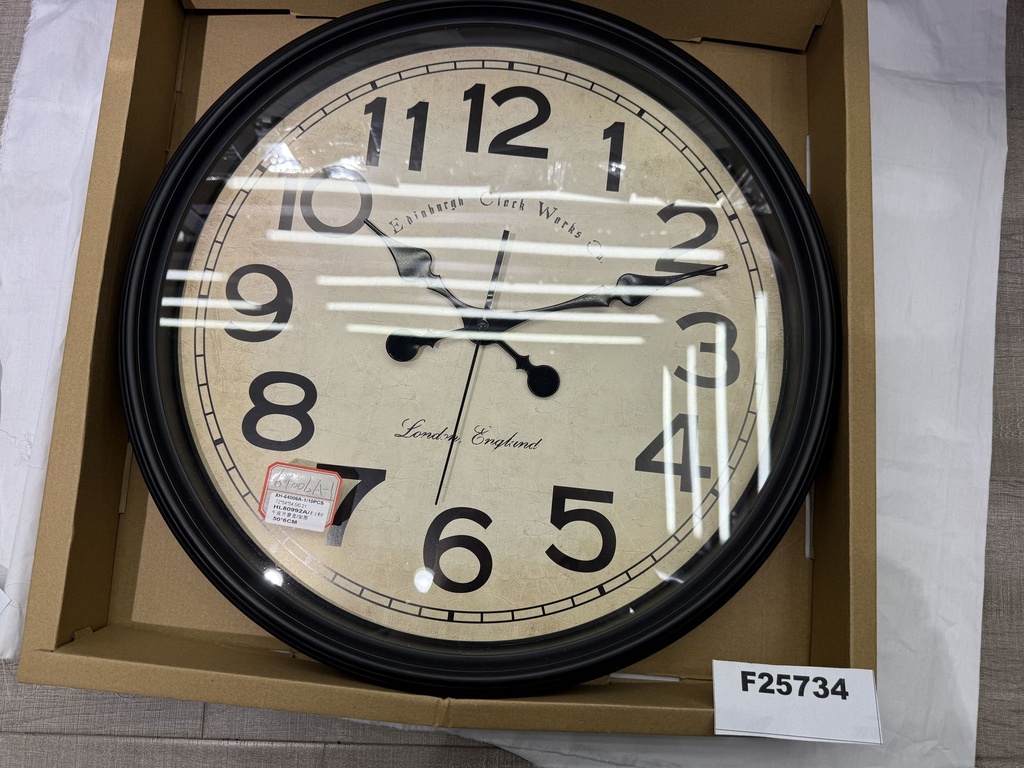 Seinäkello, koko 50 * 6cm, Hiljainen sweep koneisto.