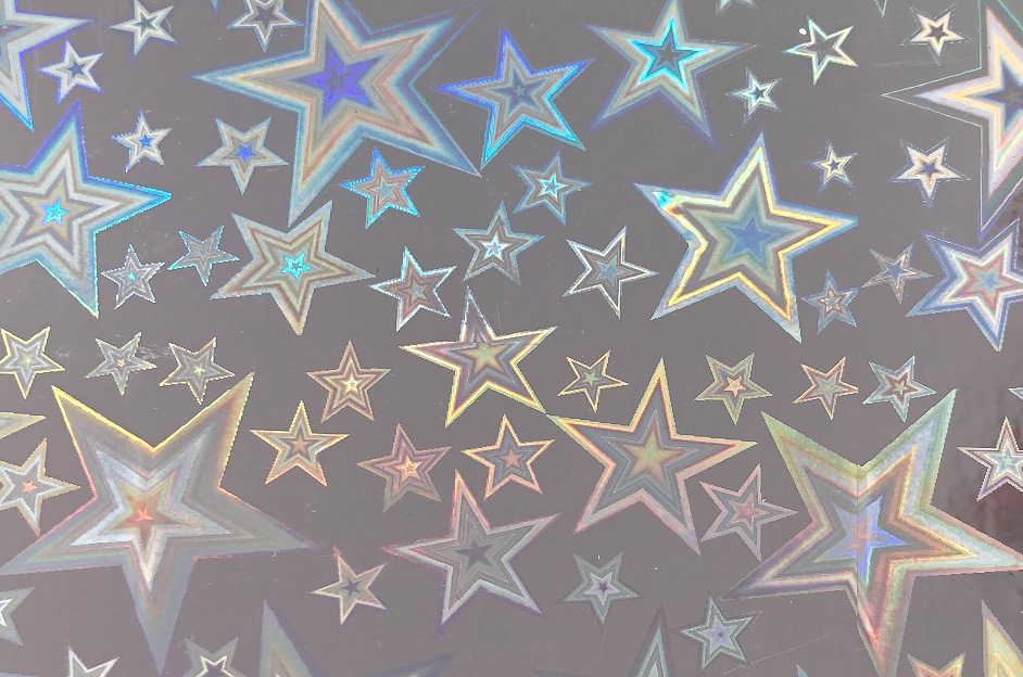 Kontaktimuovi Holographie Sterne 45x200cm