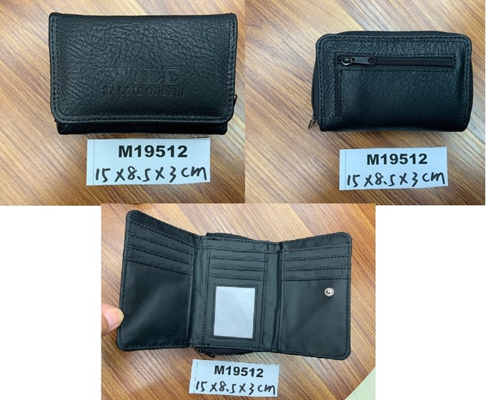 Miesten lompakko, RFID -suojalla, 15x8.5x3 cm, musta väri, ilman nappia/nepparia.
