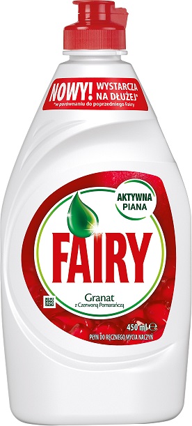 FAIRY 450ML GRANAATTIOMENA & PUNAINEN APPELSIINI, valk. Pullo