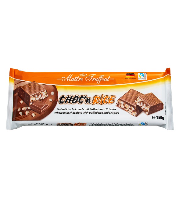 Riisisuklaa Choc´n Rice whole milk chocolate with puffed rice 150g,