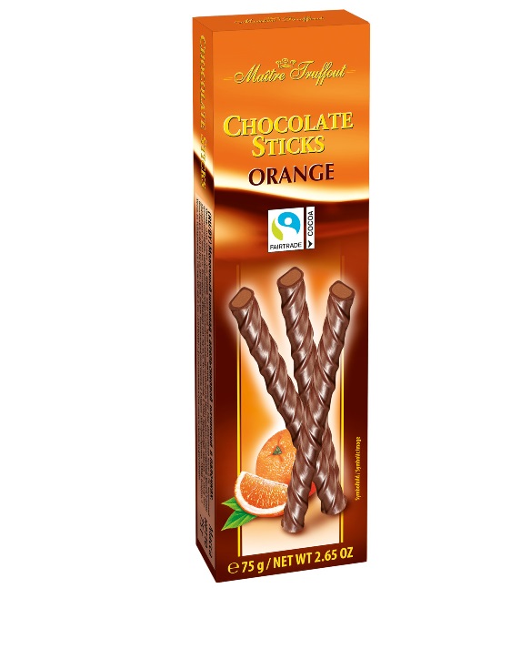 Suklaatikut Milk chocolate sticks orange 75g