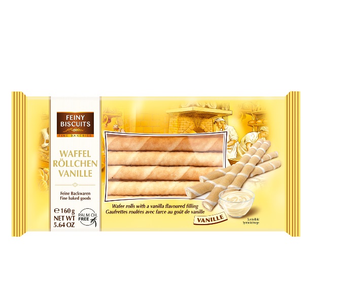 Vohvelirullat Vanilja, Wafer rolls Vanilla 160g