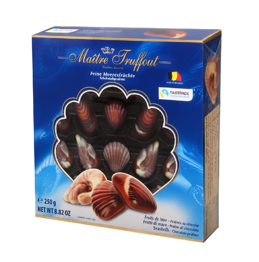 Pralines sea shells blue 250g