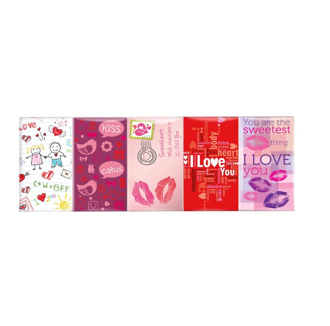 I love you milk chocolate 5x15g