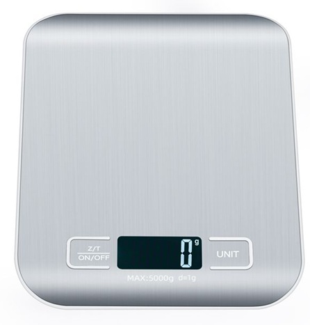 Elektroninen keittiövaaka, 18x14x1,6cm, 10kg/1g, auto off, automaattinen nollaus, 2xAAA paristo (ei sisälly) väriboxi