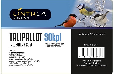 Talipallot verkolla 30x90g ämpäri