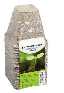 Turveruukut kantikas 6x6cm 24kpl/setti