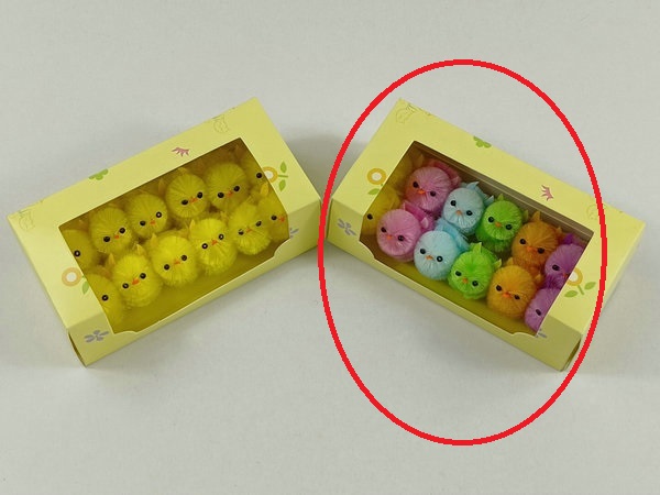 Värilliset tiput  12 kpl/boxi, 11x5.5x4cm