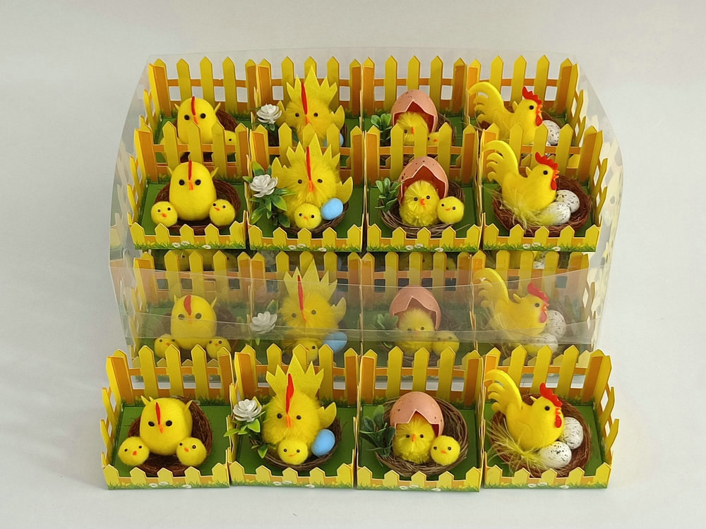 Tiput pesässä 8x7x6cm, 24 kpl/display
