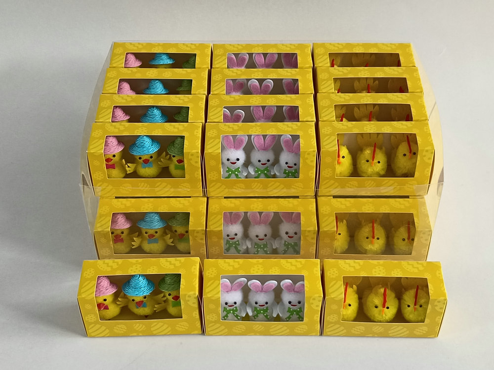 Tipu ja pupu -lajitelma 6cm, 30 box/display 