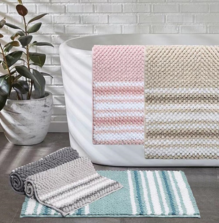 Kylpyhuonematto 45x60 cm, HARMAA, chenille, 1400gsm, 2 cm nukka, 100% polyesteri