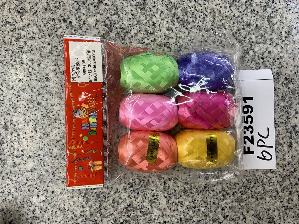 Lahjanarut 5mmx10m 6 kpl/pack, värilajitelma