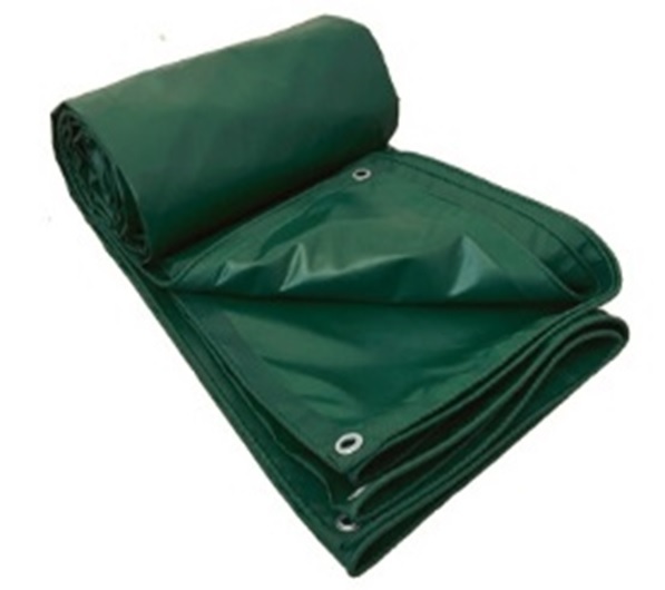 PVC Pressupeite 10x20m, 500g/m2, tumman vihreä, UV-suojattu, purjerenkaat, paalin paino 102kg