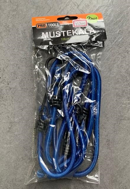 Mustekala 2kpl 106cm x 8mm, 3,5mm metallikoukut