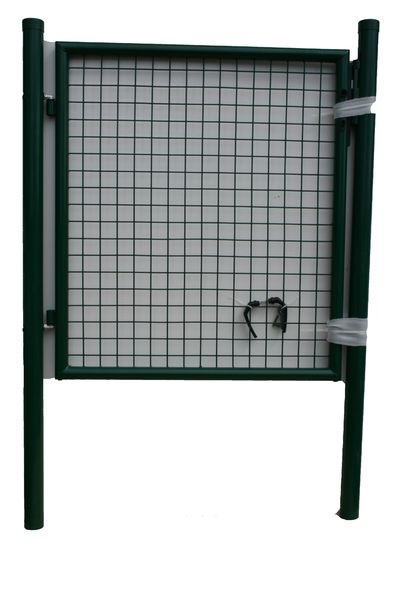 Puutarhaportti 100x100cm, 2:lla tolpalla 60x150mm, kehys 40mm, verkko: 50x50cm, lukolla
