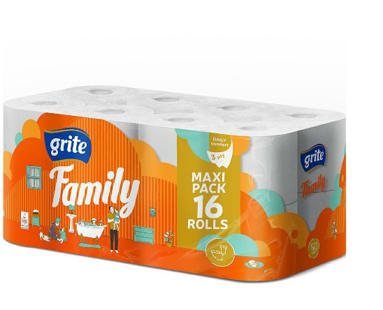 Grite Family WC paperi 16-rullaa/pkt. 