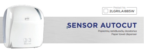 Sensor Autocut dispenser, valkoinen