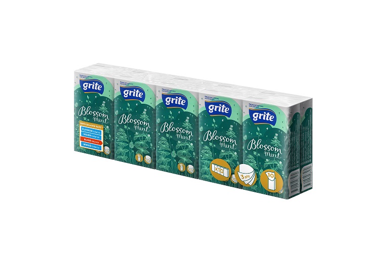 Grite Blossom nenäliina minttu 10kpl/pkt. 10-pack